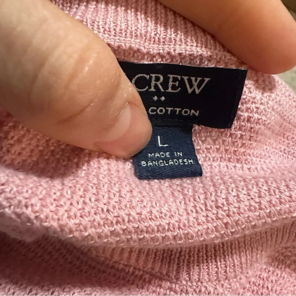 J crew iced quartz Cotton seed-stitch crewneck sweater